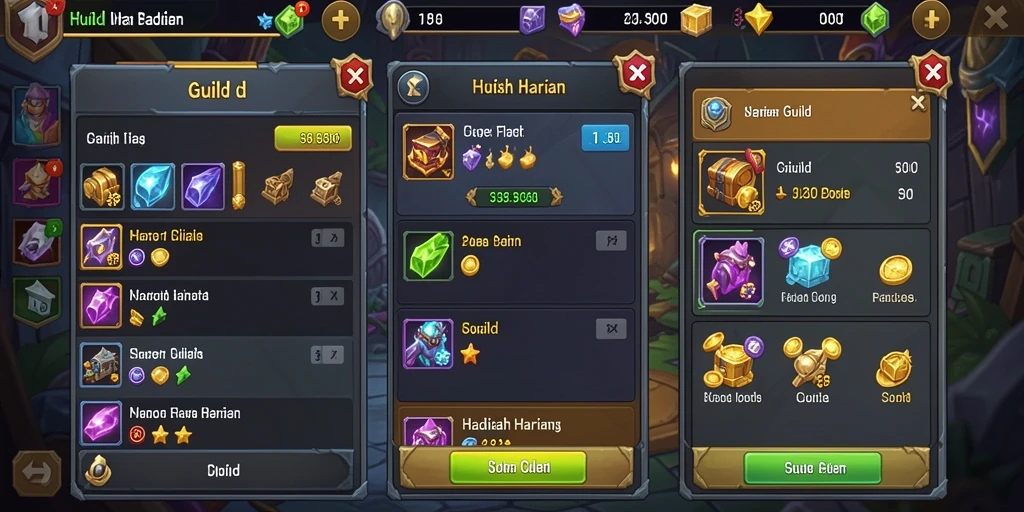 Menu navigasi yang mudah dipahami untuk semua pemain.